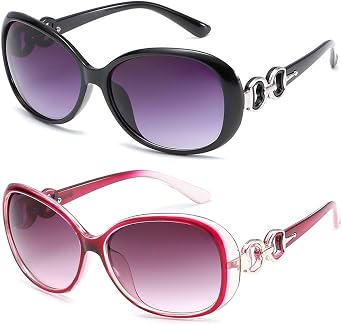 Sunglasses for Women Vintage Big Frame Ladies Shades UV400 Sun Glasses