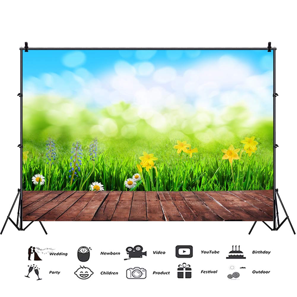 Green Wall Aazon.co : Nature Green Grass Photography Backdrops Spring ...