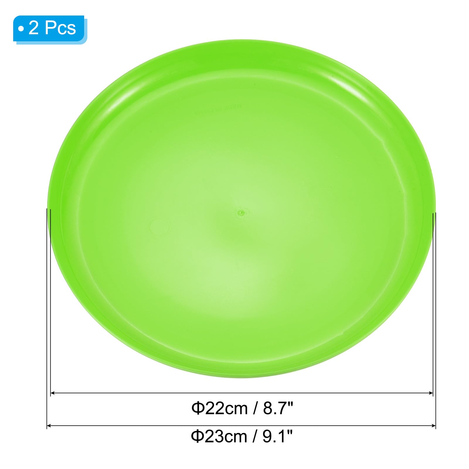 PATIKIL Flying Disc 9 Inch 65 Gram, 2 Pack Ultimate Competition Discs Sport Training Disk for Backyard Lawn Beach Outdoor Park, Green