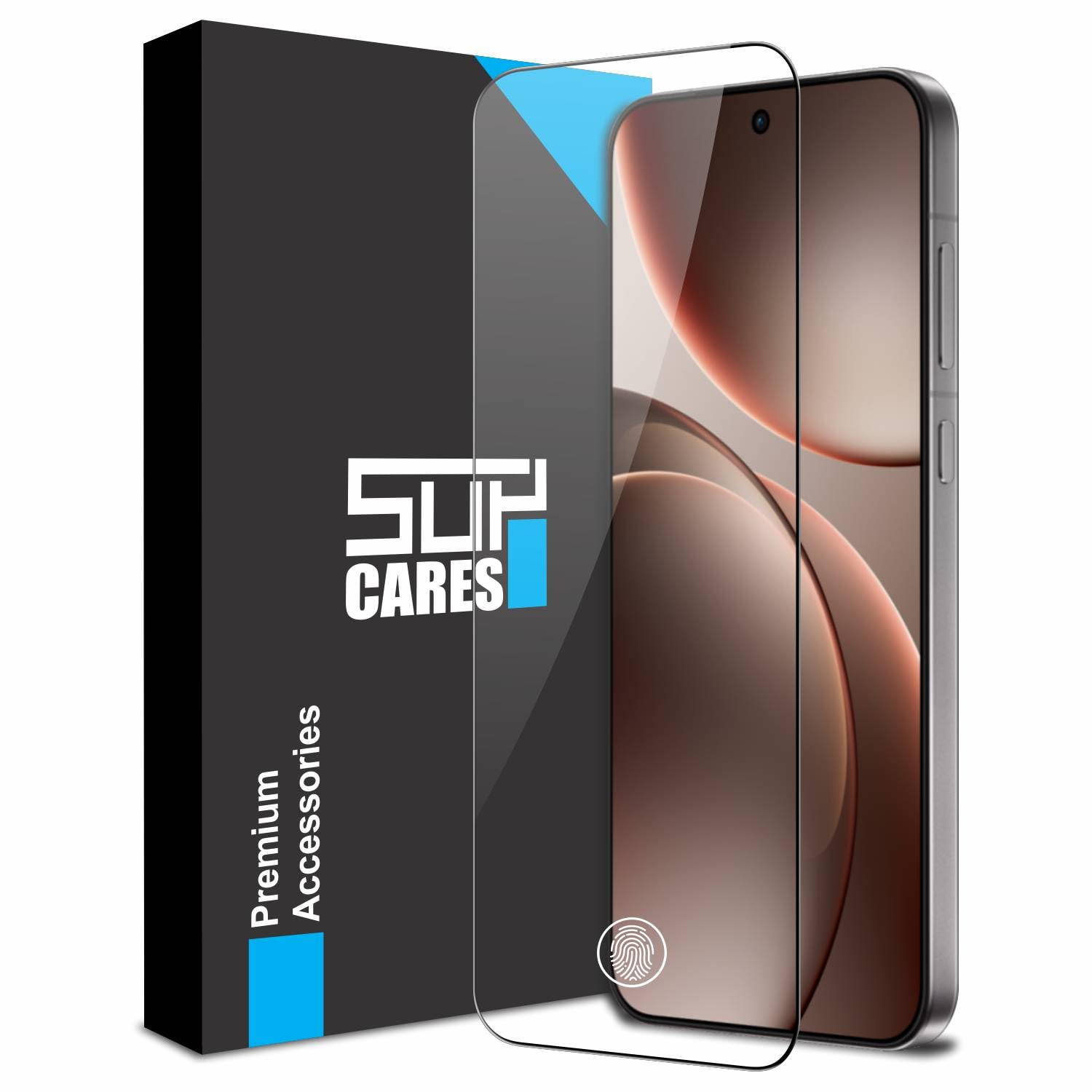 SupCares Tempered Glass for Oppo Find X9 (6.59 Inch) With Installation Kit | 9H Edge to Edge Screen Protector | Black