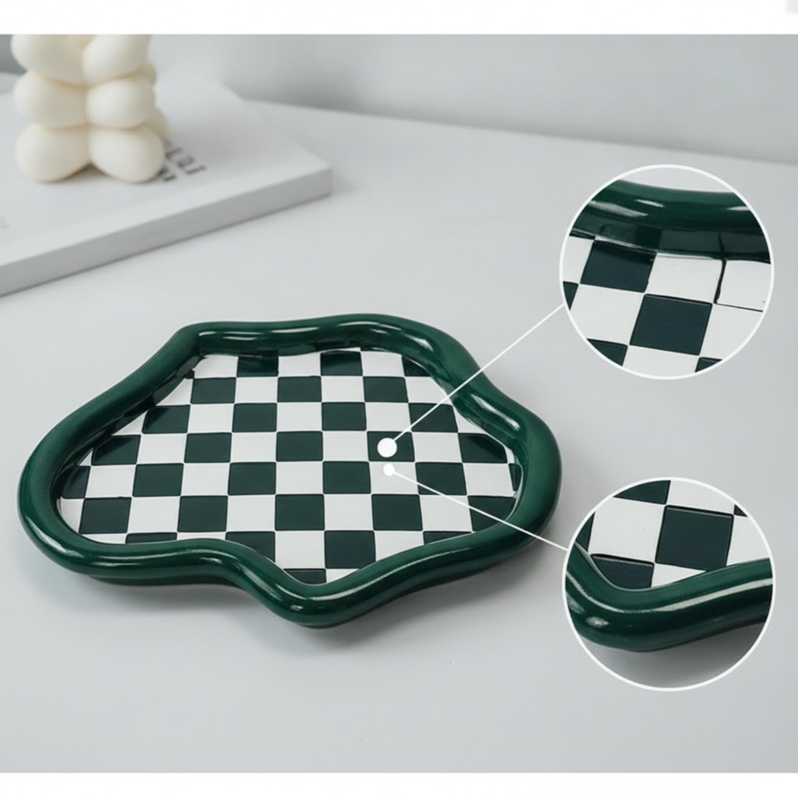 Bandeja Decorativa Bandeja Bandeja Decorativa Bandeja Tablero Bandeja Organizadora de Resina con Estética Llamativa y Acabado Liso Adecuada para
