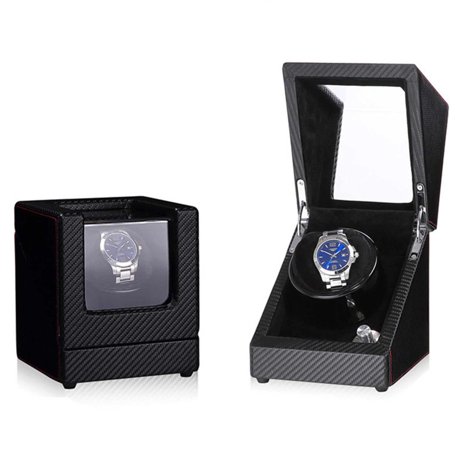 Présentoir rotatif pour montres au moteur discret idéal sur une table de chevet