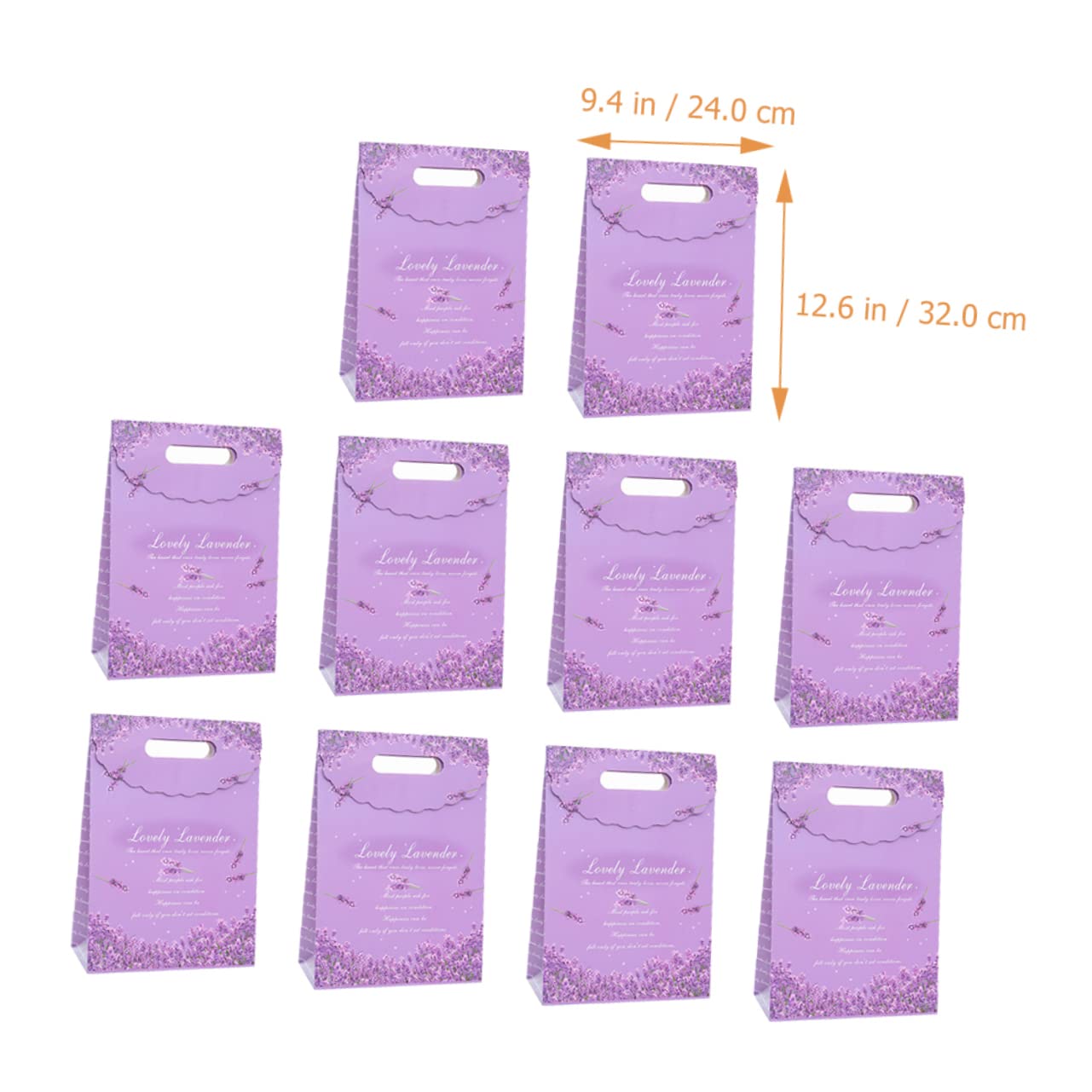 Lila Lavendel Papiertüte 10 Stück Geschenke Tasche für Feiern