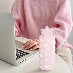 Daisy Water Bottle Stainless Steel 32oz Insulated with Lid, Flower Water Bottles Gifts for Women Girls Friends Teens Birthday Christmas
