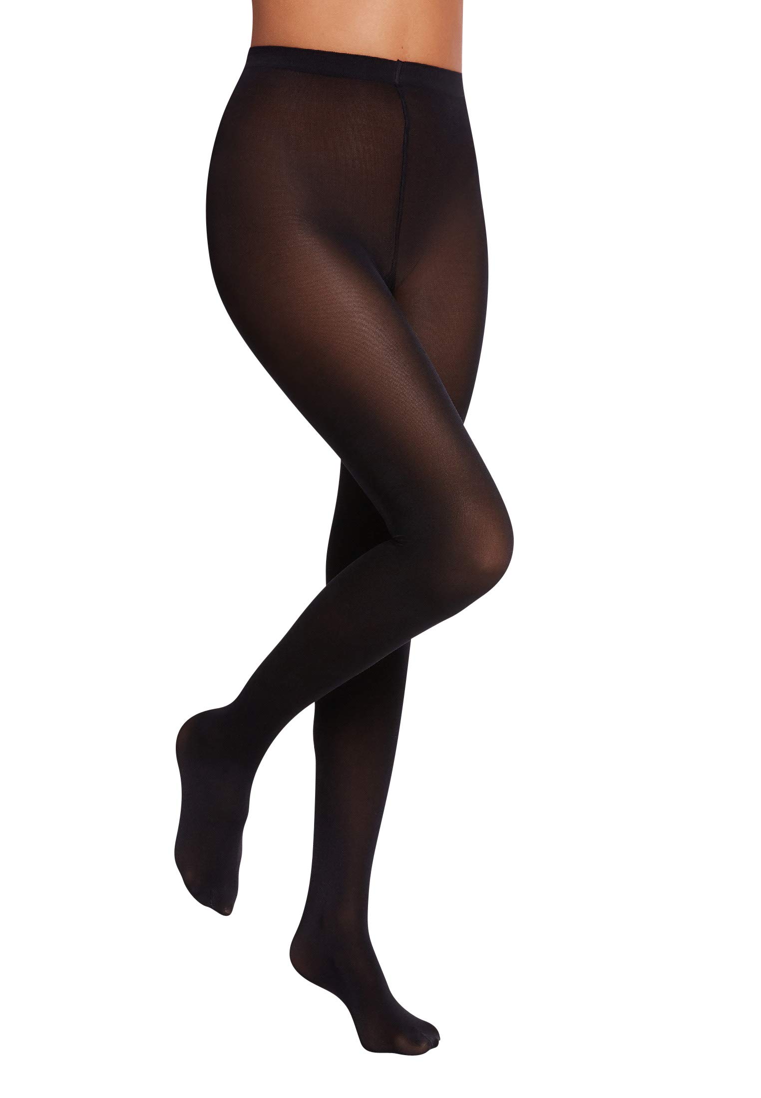 Wolford Women's Black Satin Opaque 50 Lined 50 Den Tights, Small (Manufacturer Size: S)