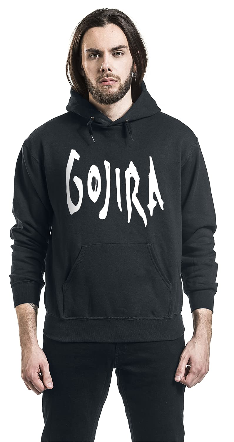 Gojira Woodblock Whales Männer Kapuzenpullover schwarz Band-Merch, Bands