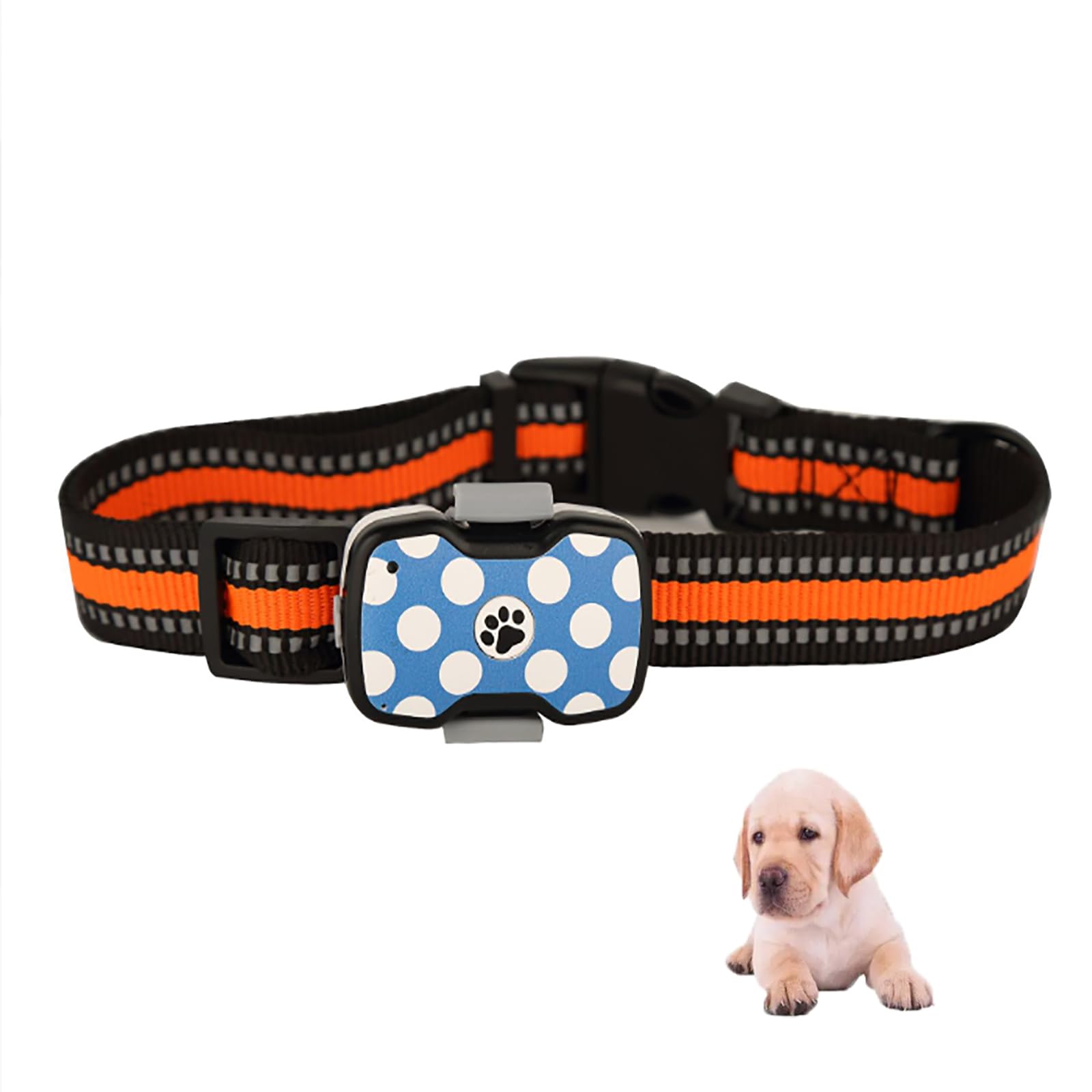 Rastreador GPS para perros con collar, localizador impermeable de mascotas, seguimiento en vivo, recuperación remota de voz, búsqueda con un solo toque, larga espera, fácil operación para cualquier