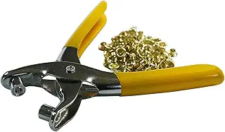 サンドリー(SUNDRY) ハトメパンチ 4mm ハトメ100個付 厚紙 布 ビニール レザー 皮革 穴 補修 補強 修理 SHP-1
