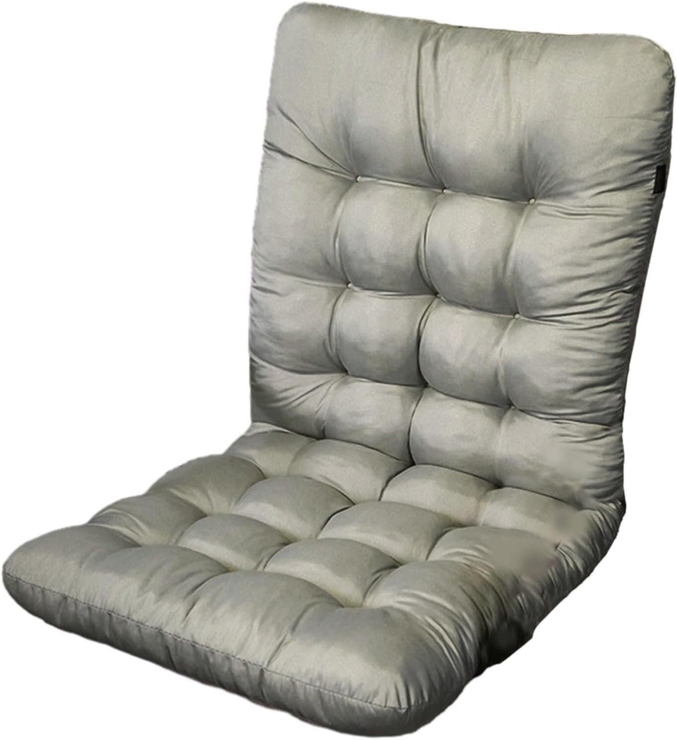 NMVAWIPT Garden Chair Cushions With Backs, High Back Cushion，Soft Outdoor Seat Pads, Rocking Chairs Cushion(Grey,45 * 155cm)