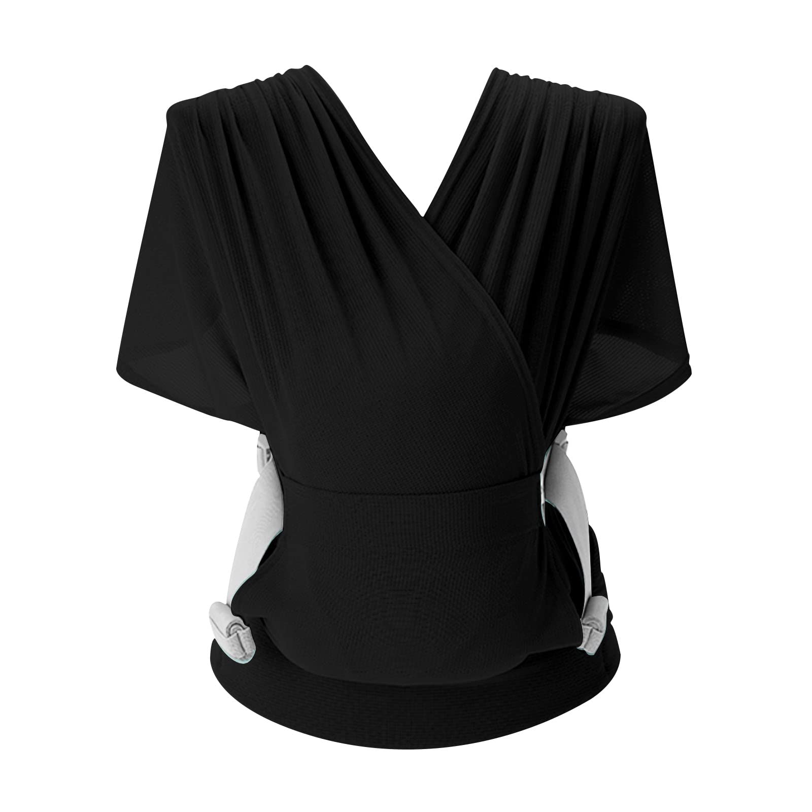 SONARIN Breathable Baby Sling Wrap, Ergonomic Baby Carrier, Stretchy Infant Sling for Newborn Toddler up to 15KG (Black, Hand Wash)