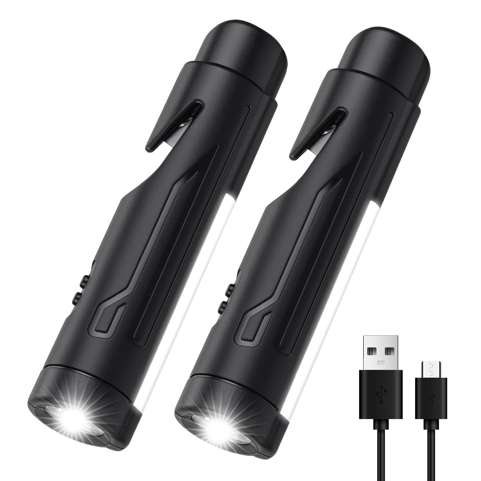 KnLnny Ware Automotive Escape Tool, Window Breaker,Seatbelt Cutter, Car Flashlight, 5 in1 Auto Tactical Gear, USB Charging, Magnetic Attraction,