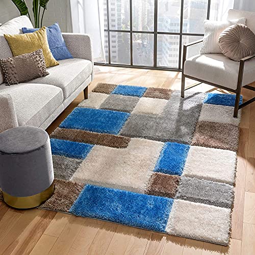 Image of Carpet for Living Room 10x10 Feet Round Anti Skid Rug Colour Ivory Beige