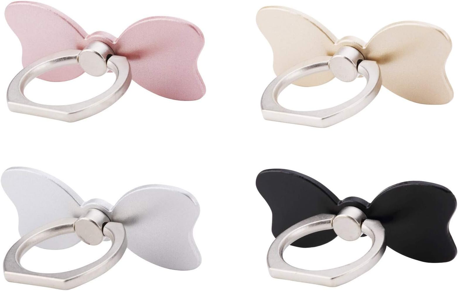 Worform Phone Ring Finger Holder, Cell Phone Ring Grip Stand, 360 Degree Rotation Finger Grip Kickstand Compatible with iPhone, iPad