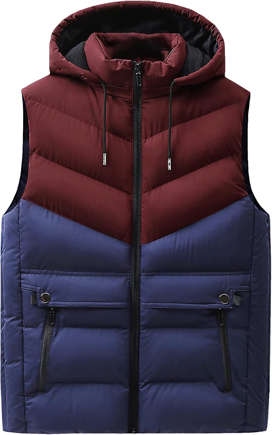 Gilet Doudoune Sans Manches Feoya - Matelassé, Chaud, Capuche - Homme, Taille XS-3XL - Pour Hiver