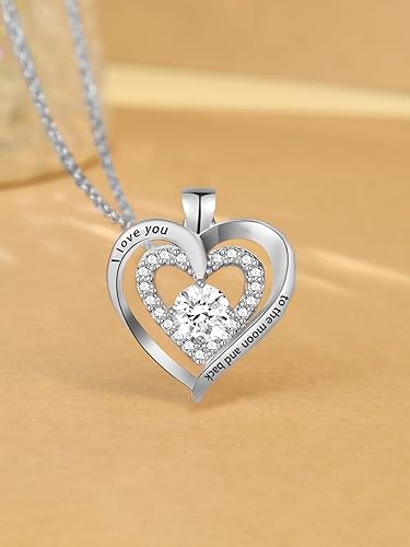 Miniatura 9 de Juego de regalos de oso musgo de rosa preservada con 100 collares "I Love You" para mamá, esposa, novia, día de la madre, Navidad, día de San