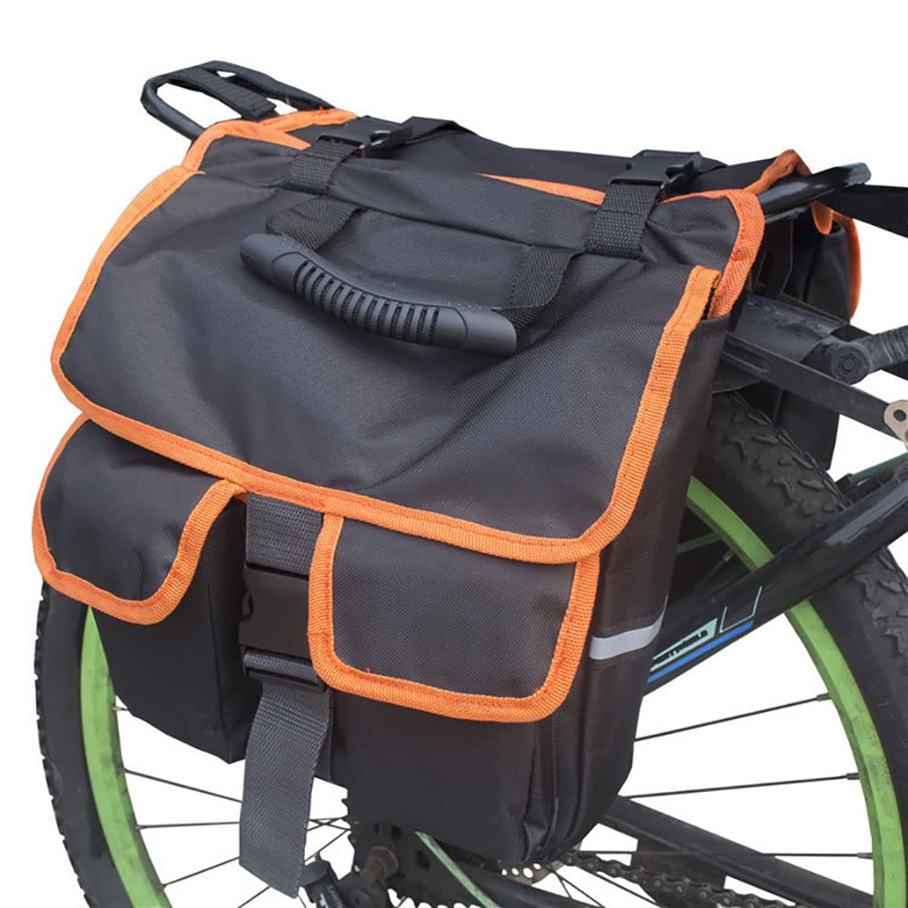 TIOGAリア ダブルパニアバッグ  ほぼ未使用左右セット 自転車バッグ リアバッグ キャリアバッグ 2個セット 自転車 パニアバッグ