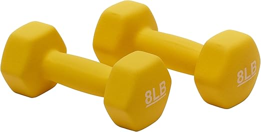 Amazon Basics Neoprene Dumbbell Hand Weights for Exercise and Muscle Toning