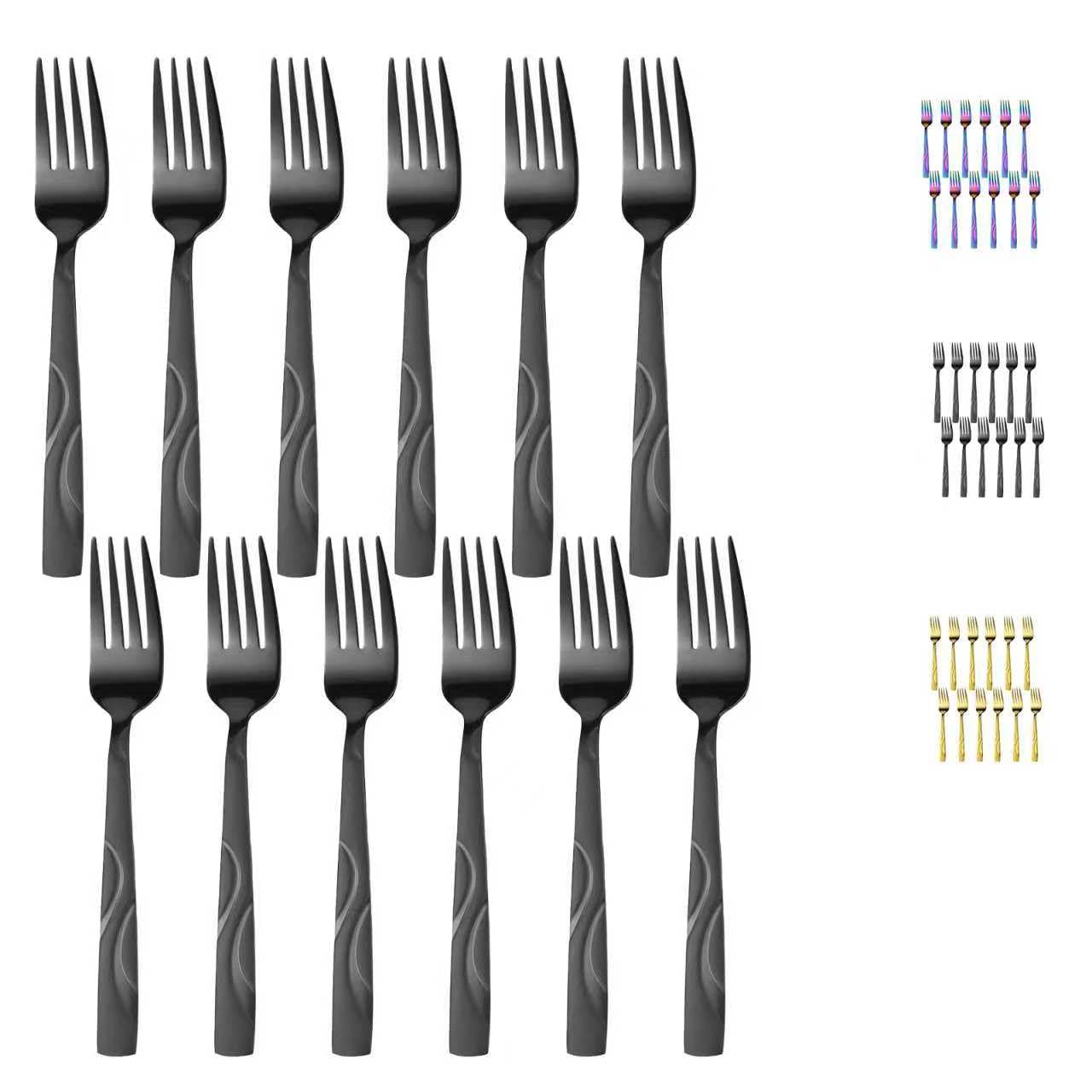 12-Piece Black Dinner Forks — Amazon image 10