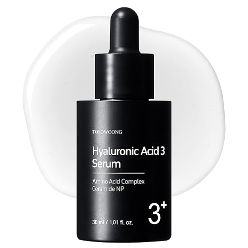 TOSOWOONG Hyaluronic Acid 3% Serum, 30,030ppm Sodium Hyaluronic Acid, Hydration, Moisture Boosting Facial Serum, Korean Skin Care, 30ml, 1.01 fl.oz.