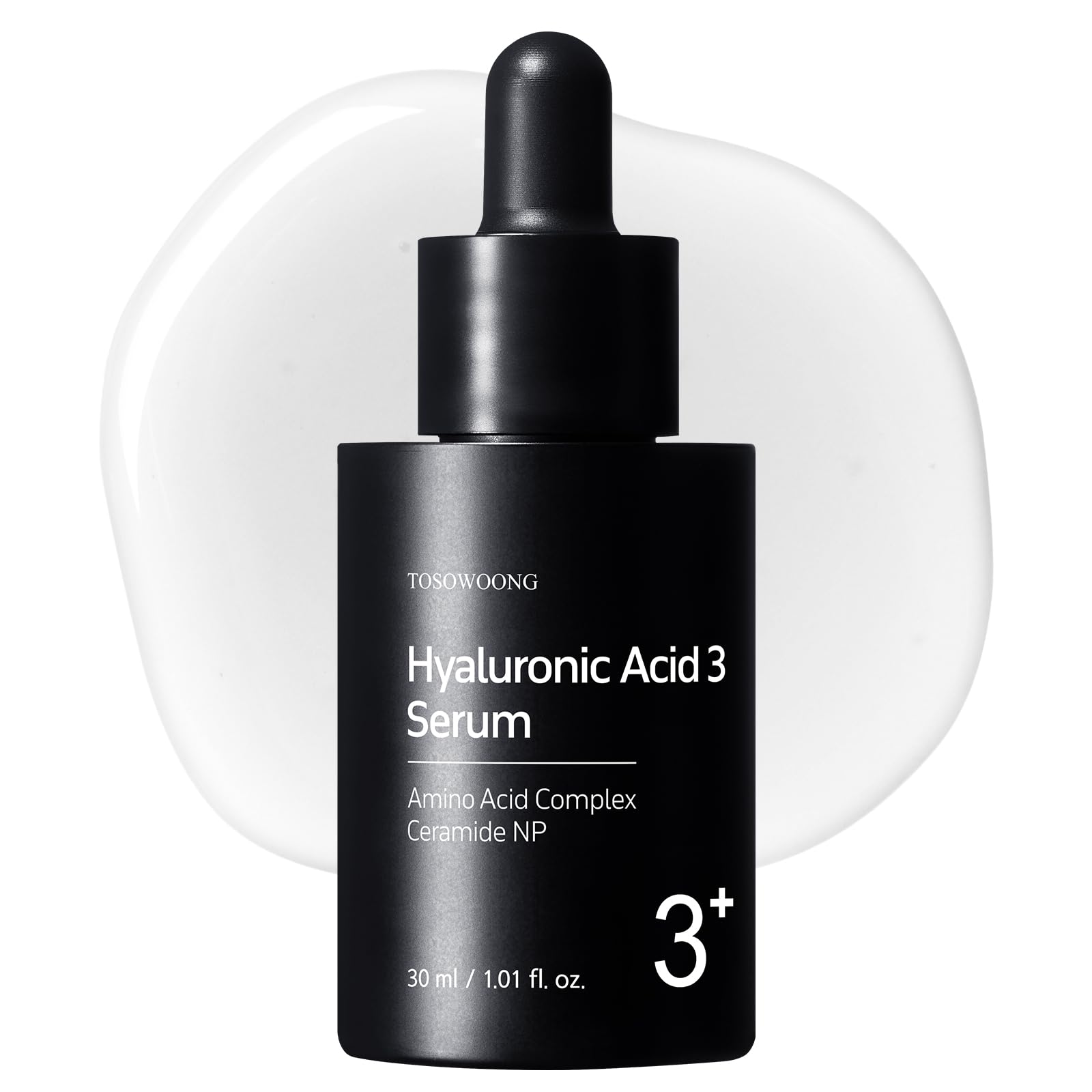 TOSOWOONG Hyaluronic Acid 3% Serum, 30,030ppm Sodium Hyaluronic Acid, Hydration, Moisture Boosting Facial Serum for Fine Lines & Wrinkles, Plump &