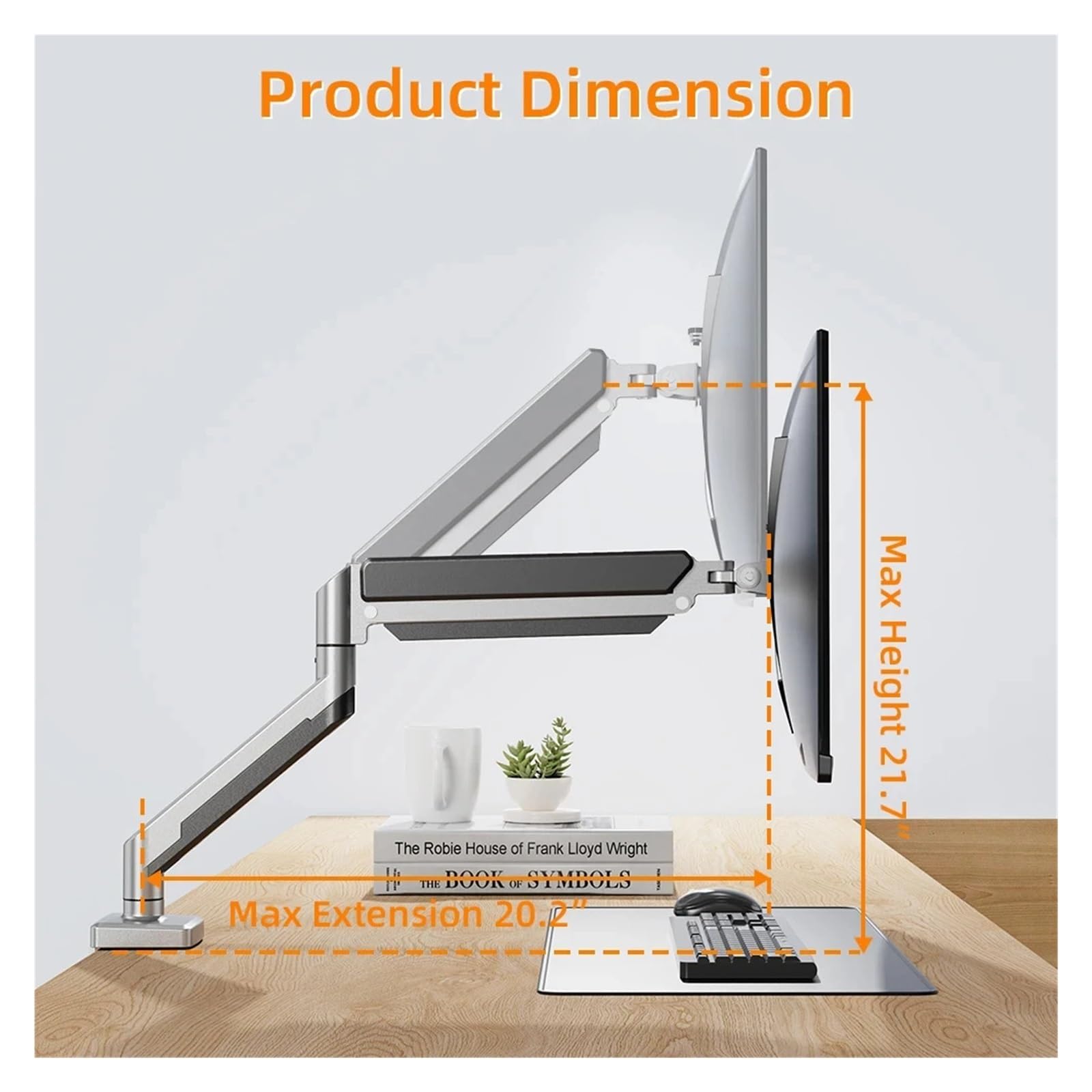 Monitor Stand, Supporto for monitor gas singolo 13-32"