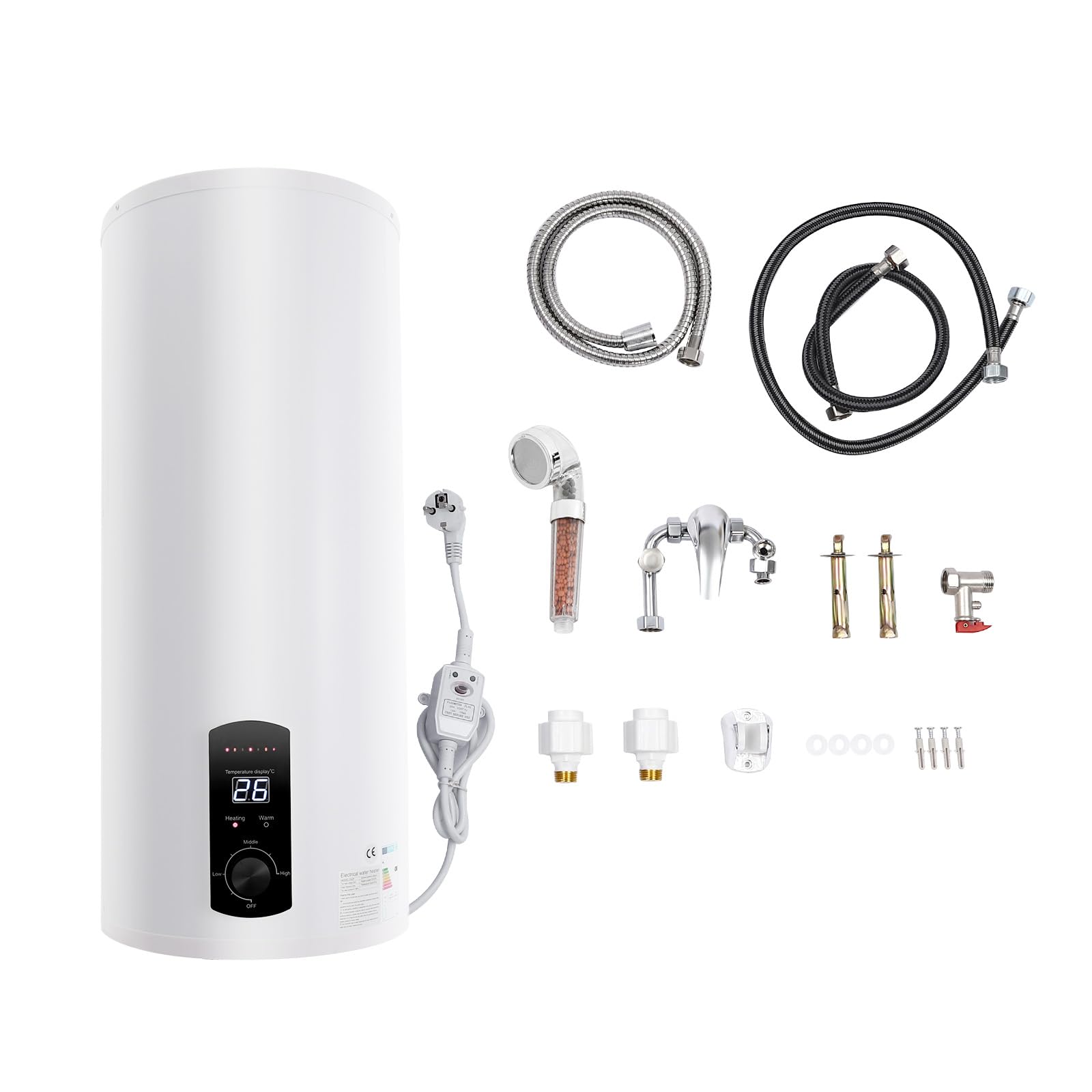 Chauffe-eau électrique 60 L 2000 W mural vertical classe énergétique B