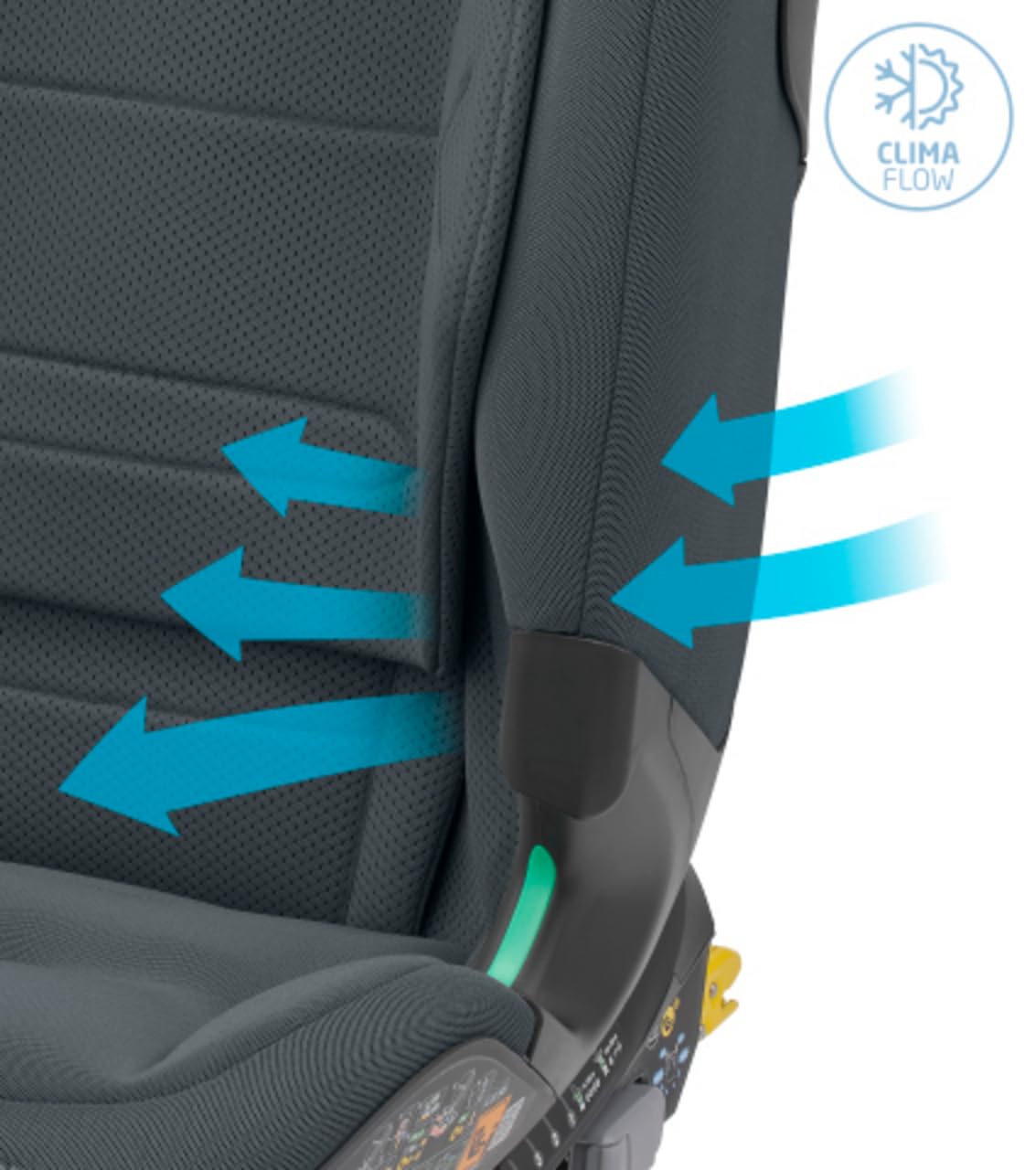 Maxi-Cosi Titan Pro² i-Size, Seggiolino auto per bambini, 15 Mesi- 12 Anni (76-150 cm), ClimaFlow, Cinture easy-in, Cuscini di sicurezza AirProtect, G-CELL, Reclinabile 4 posizioni, Authentic Graphite