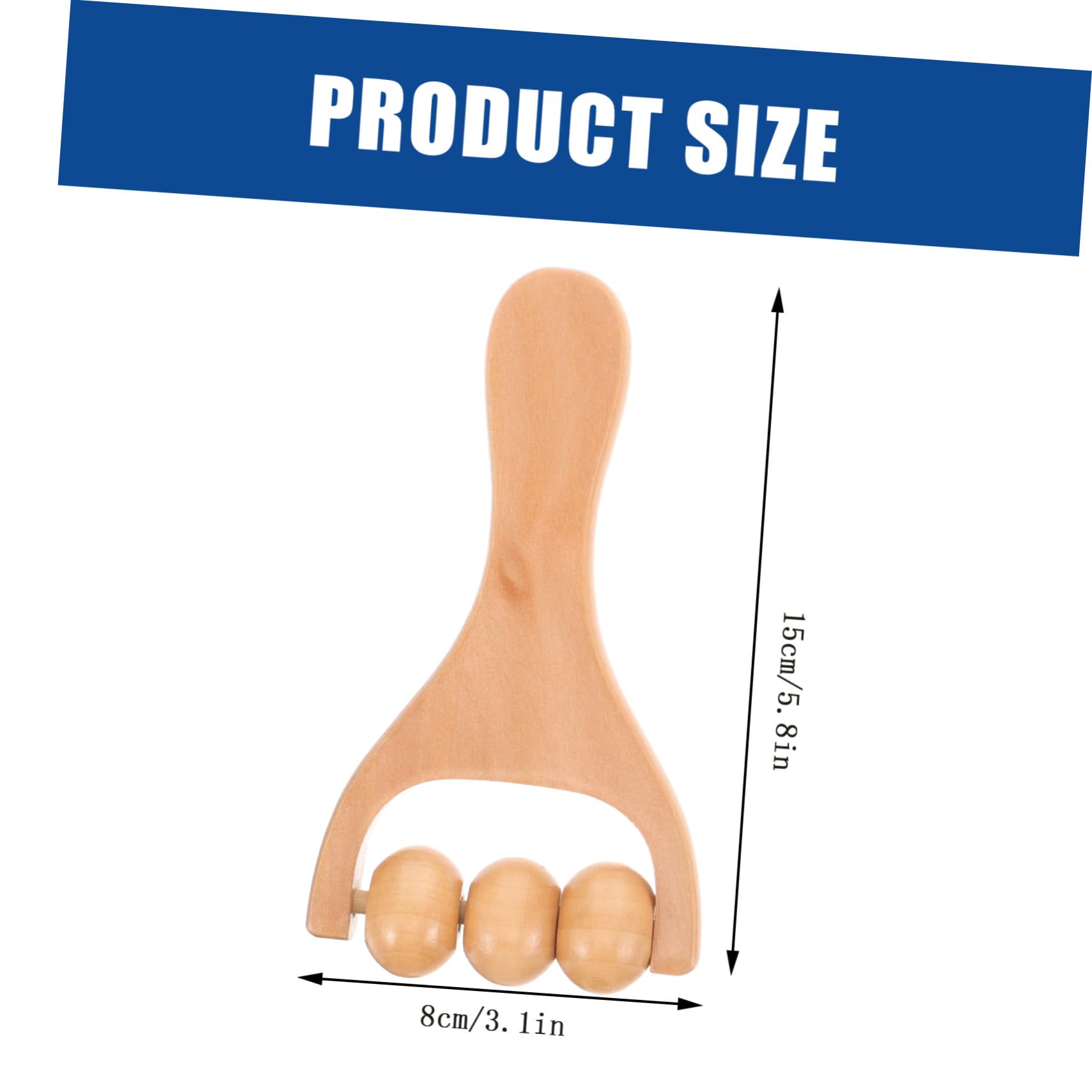Masajeador De Pies y Hombros Madera Natural 2 Piezas Rodillo Manual Ergonómico Uso Diario Para Cuello, Espalda y Relajación Corporal Herramienta Práctica De Acupresión