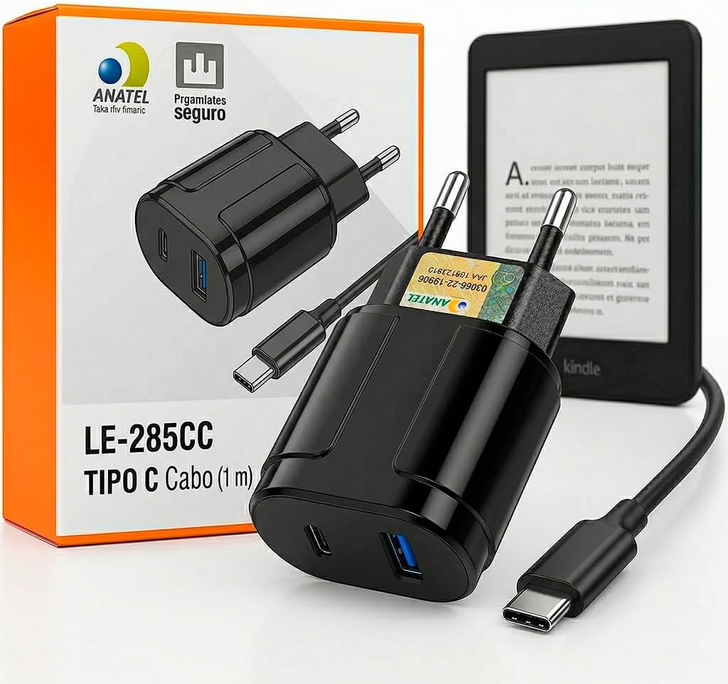 Uyumlu Kindl-e 11. Nesil Ultra Hızlı USB-C Şarj Cihazı - Duraklatmasız Okuma İçin Kompakt Hafif Verimli Bivolt İdeal