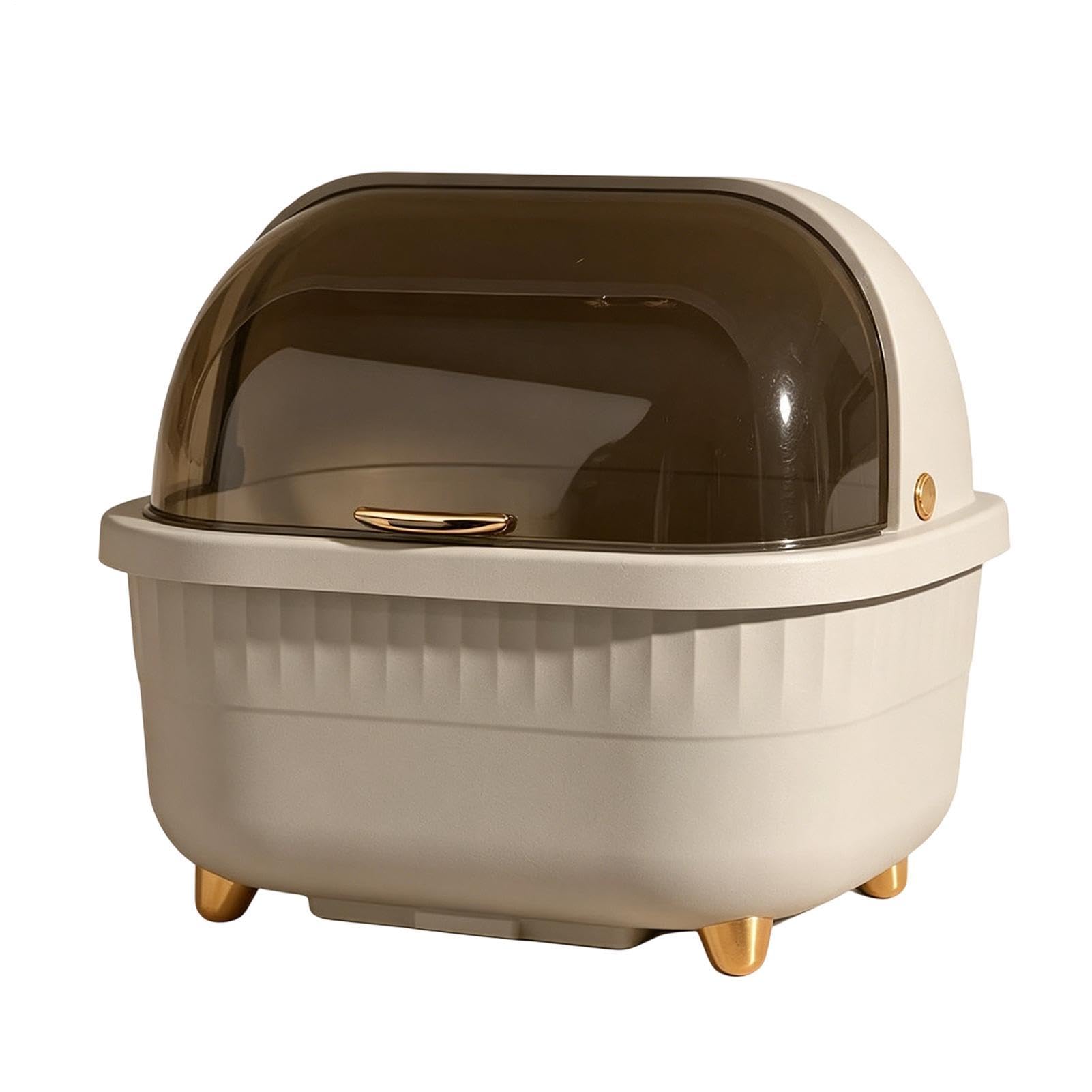 Porta Stoviglie Asciugatura per Cucina Ripiano Scolapiatti Coperto | Organizzatore da Banco per Ciotole per Proprietari di Casa, Affittuari, Amanti della Cucina, Casa, Appartamento, Cucina,