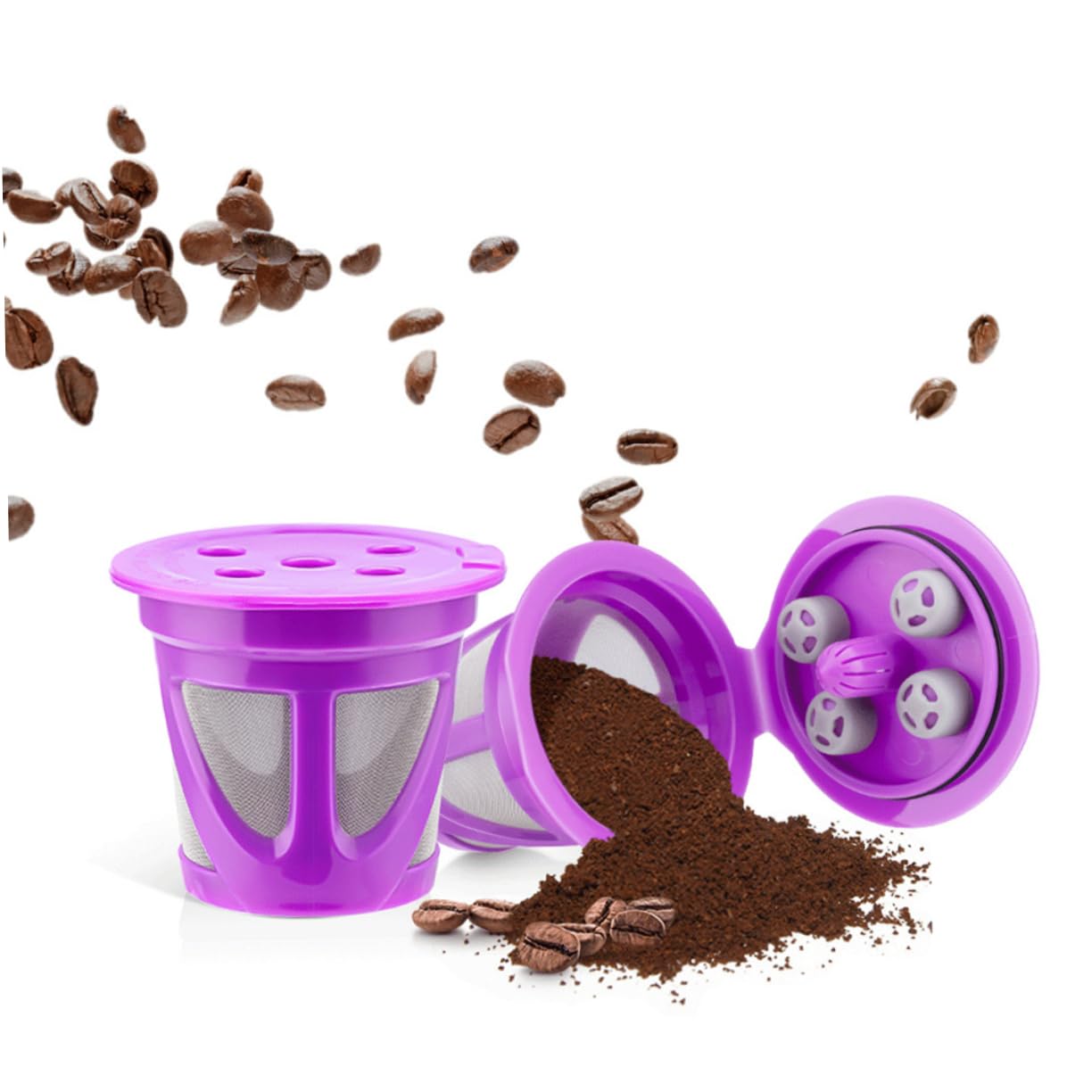LIFKOME 10piezas De Café Recargables Reutilizables De Filtros De Café Compatibles Accesorios Resistente y De Limpiar
