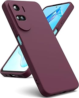 جراب حماية خلفي متوافق مع موبايل Honor 90 Lite 5G مصنوع من جل السيليكون الناعم والمطاط مضاد للصدمات بلمسة نهائية غير لامعة وبطانة داخلية القماش للكاميرات (أرجواني فاتح)