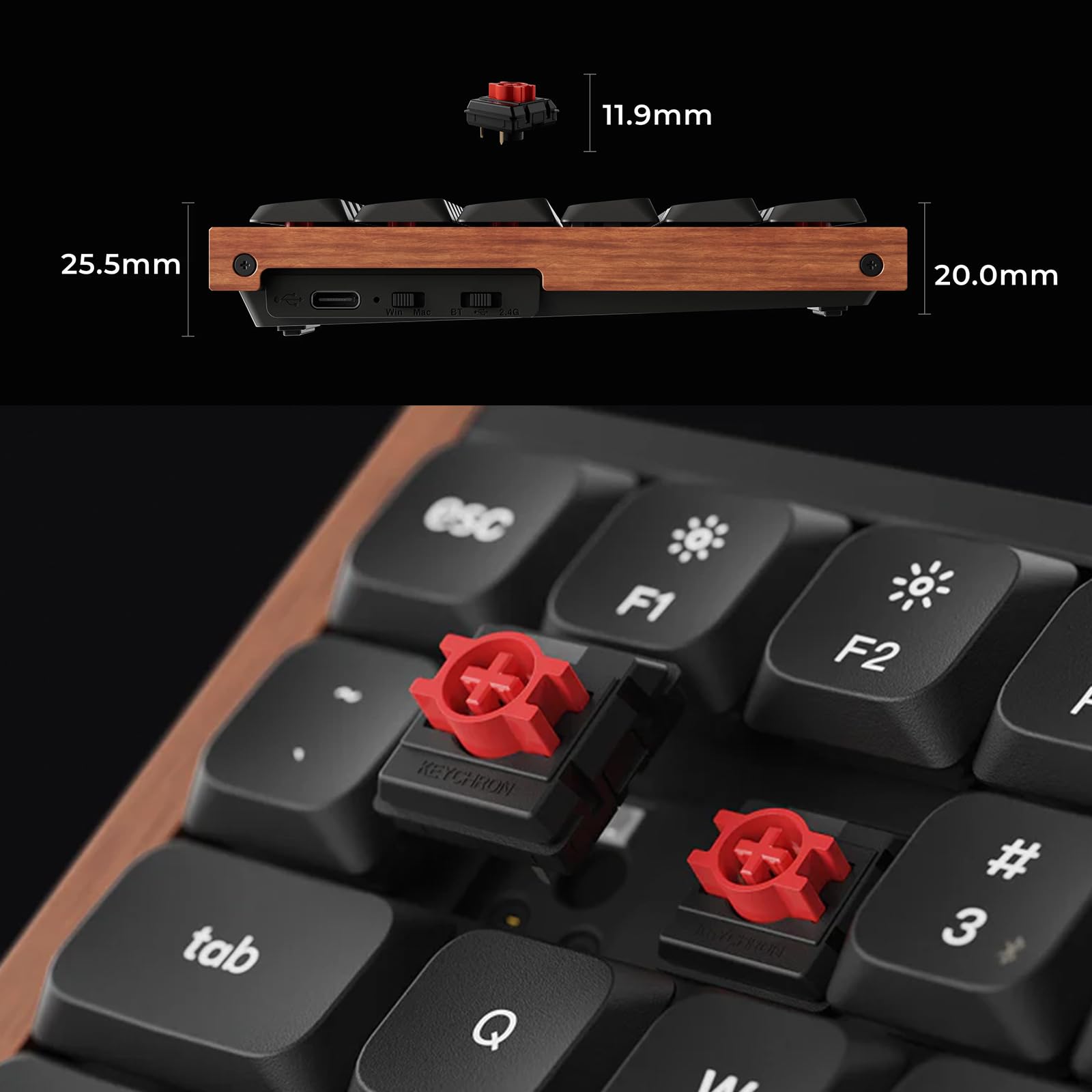 Amazon.com: Keychron K3 Ultra 8K Wireless Mechanical Keyboard, 75
