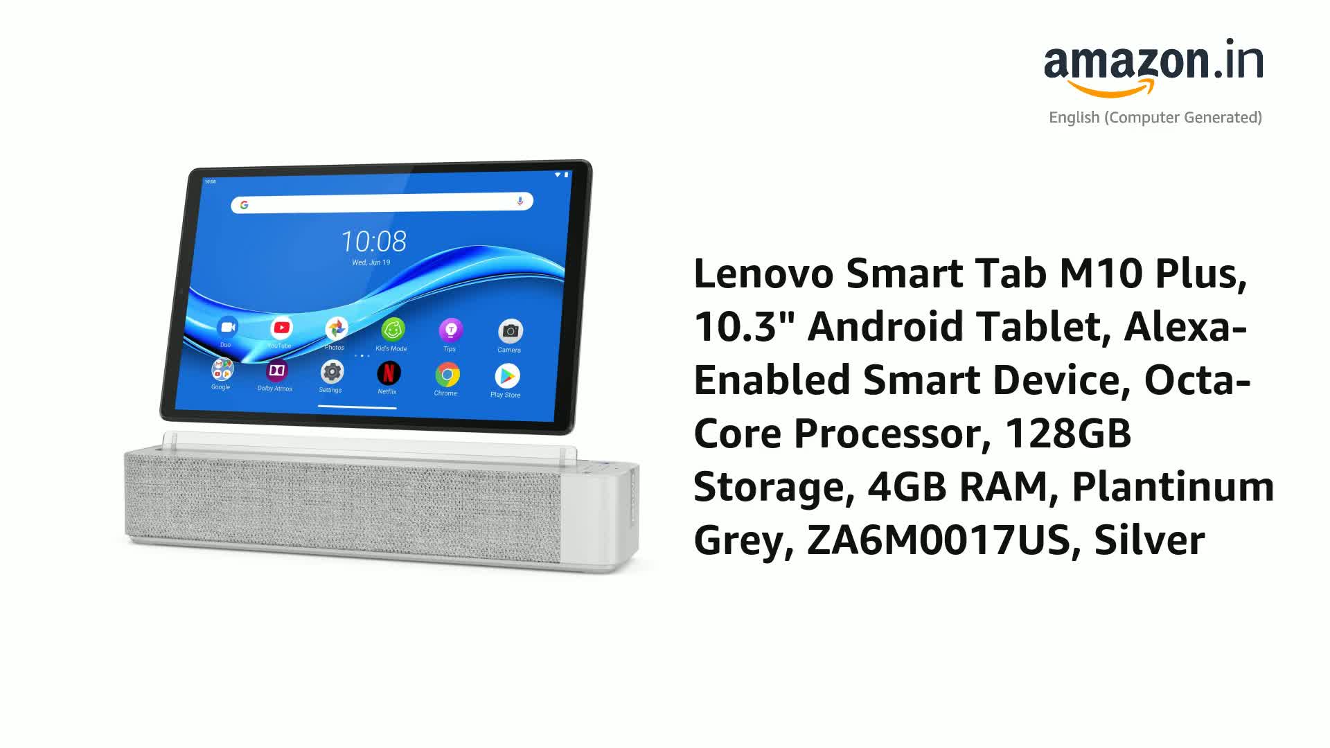 Lenovo Smart Tab M10 Plus, 10.3