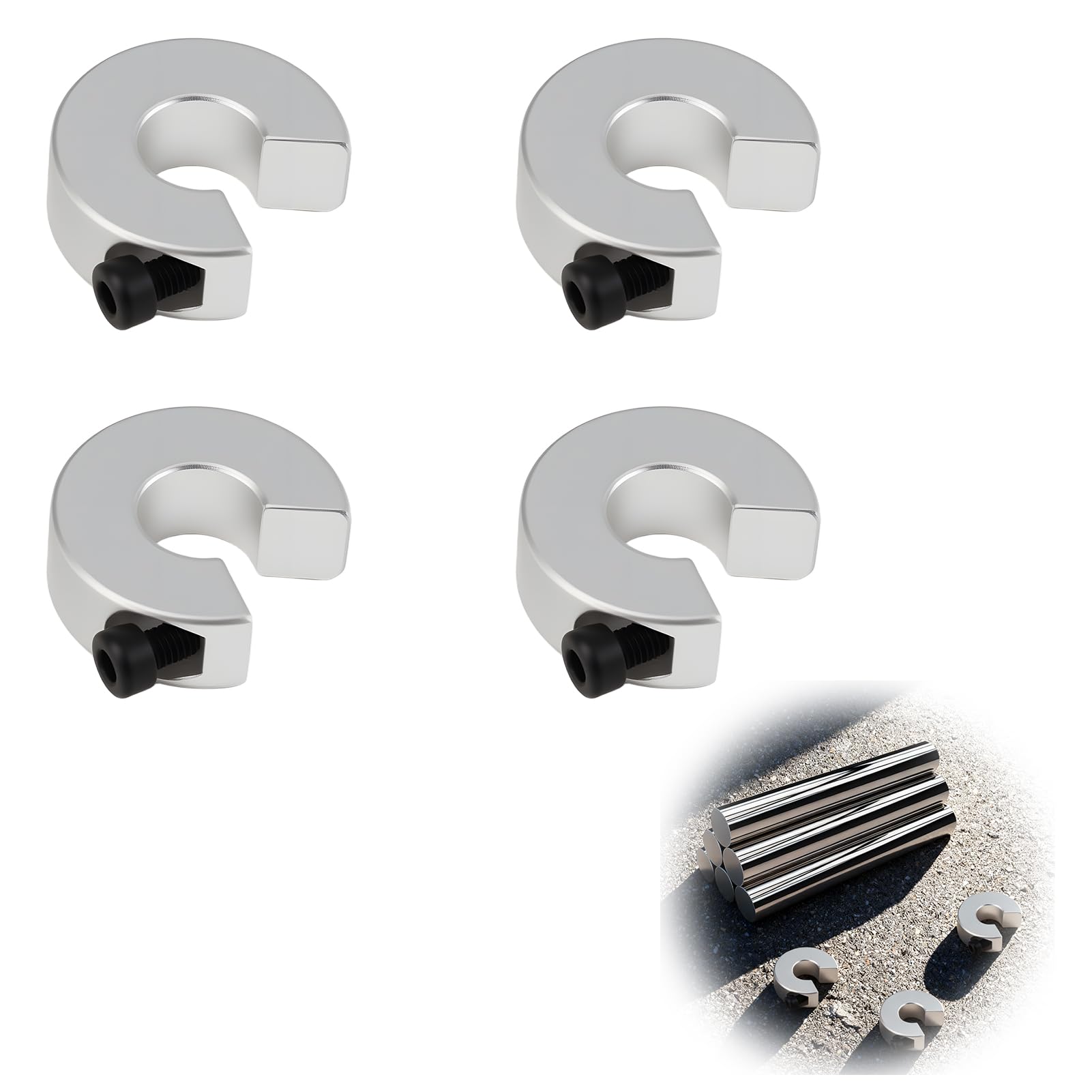 SBR12 Linear Rail Stop Block Ring for SBR12 SBR16 SBR20 CNC 3D Printer Parts 4-Pack