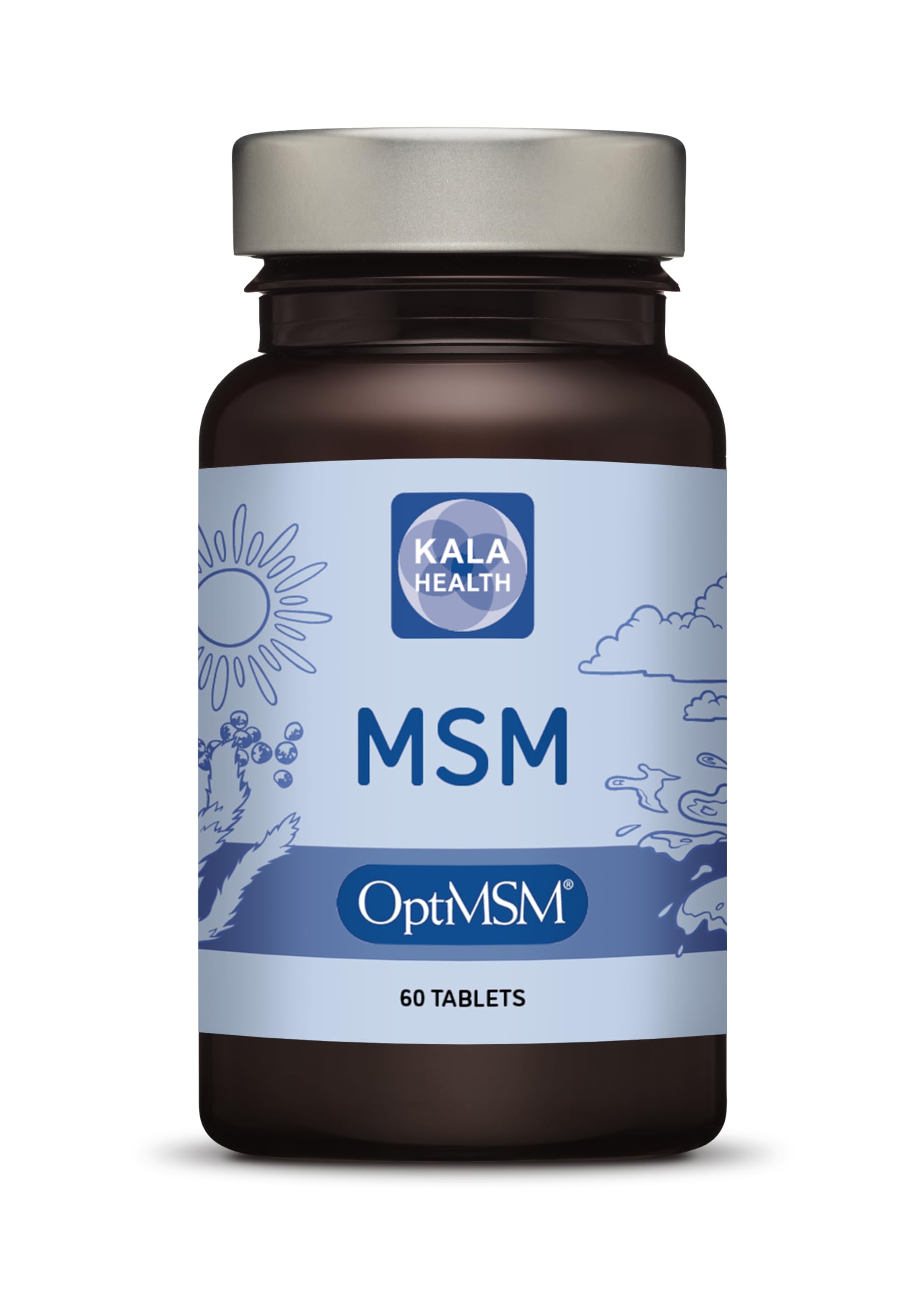 OptiMSM Tablets 1000 mg - MSM (Methylsulfonylmethane) Supplement - Pure Natural Sulphur for Joints, Skin, Hair & Nails, Produced in The USA (60)