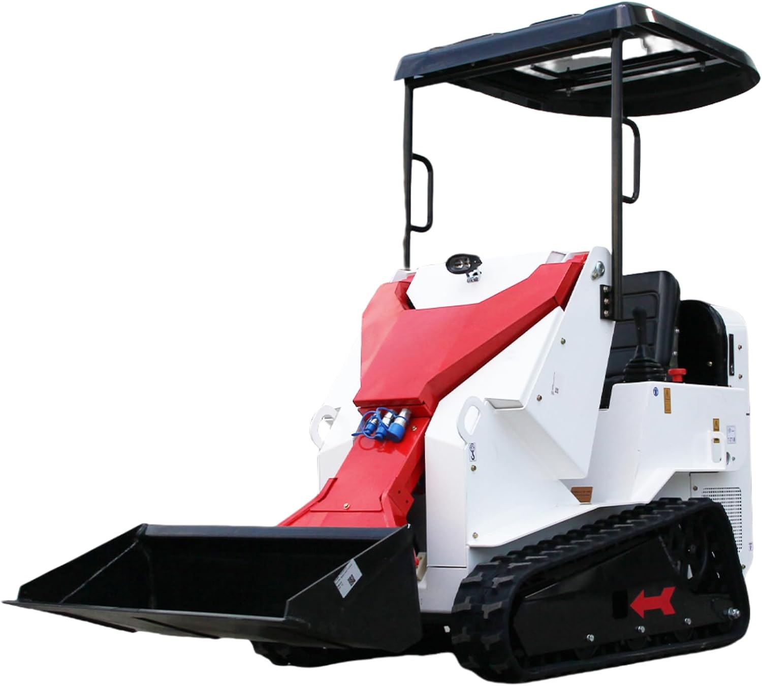 Riding-On Crawler 15 HP Double Cooling Mini Skid Steer Loader, with Air Cooler, Engine Fan, Match Skid Steer Attachments, Track Loader for Construction, Farm (DS-SS90Pro)