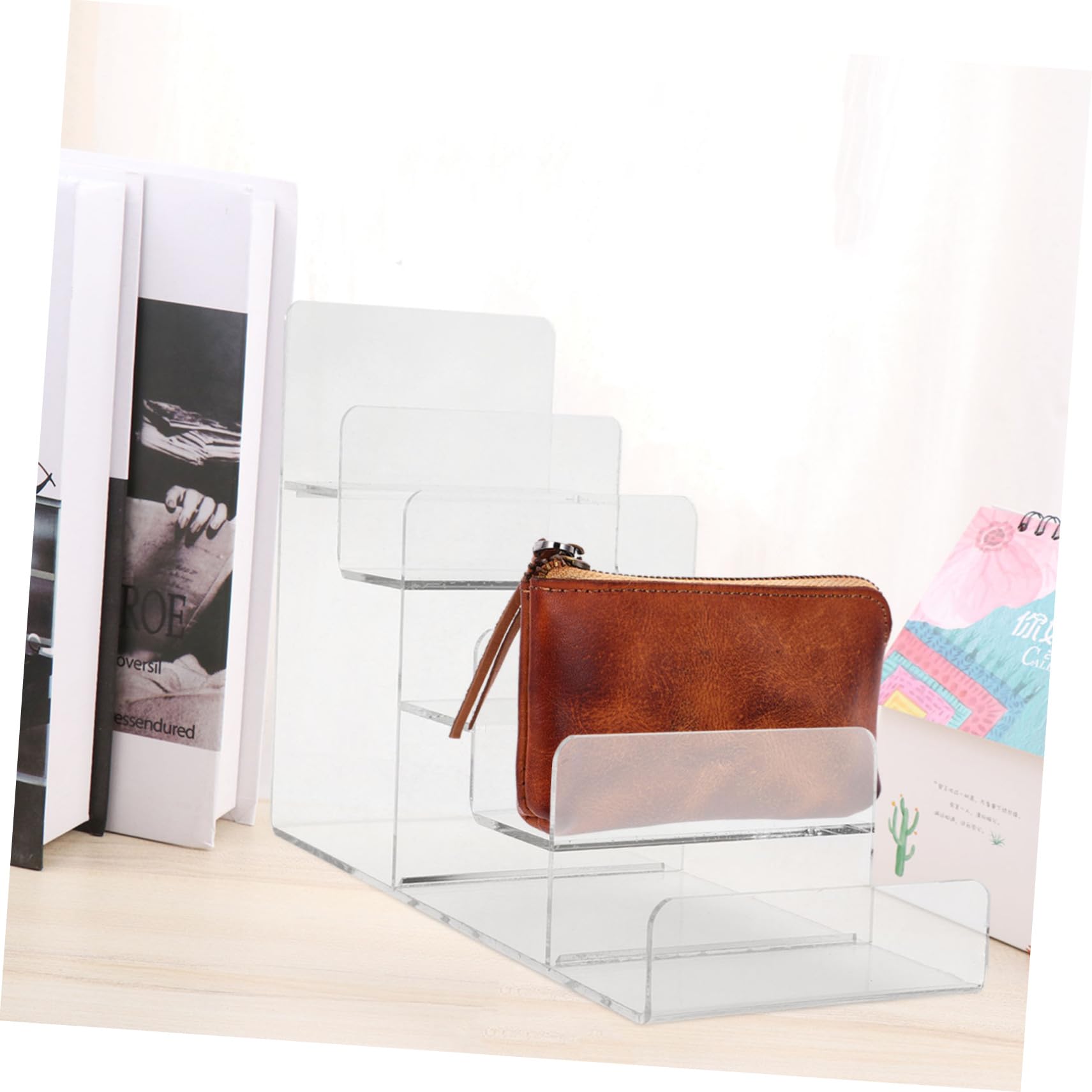Vitrina De Acrílico Expositor De Carteras Organizador De Perfumes Compacto y Portátil