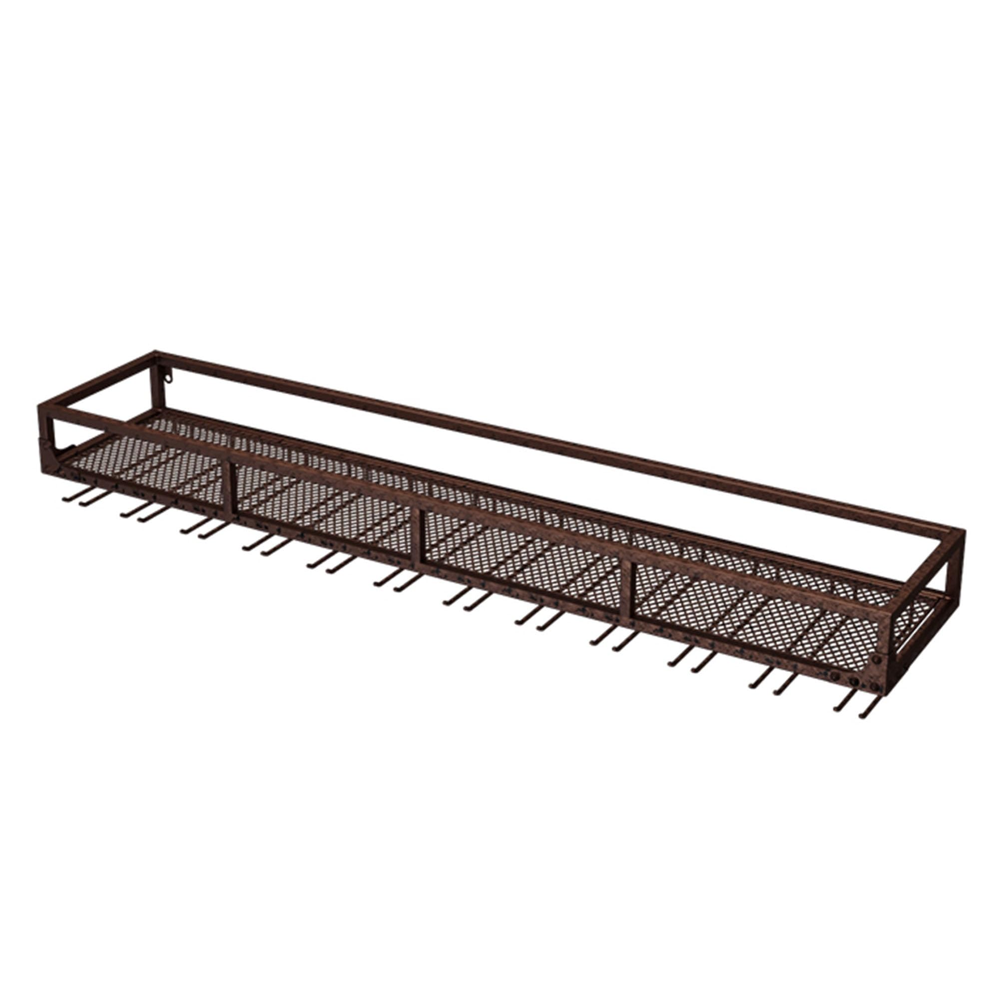 Portabottiglie Vino da Parete Cantinetta Vino Porta Vini Portavino Cantina Vini Mobile Bar con Porta Calici Mensole Cucina Scaffale da Parete Vetrinetta Spazioso e Ripiani Apert per Sala da Pranzo ( C