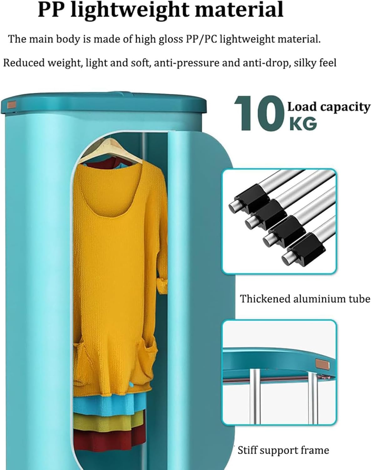 Electric Clothes Dryer, 2 -Tier Foldable Heated Clothes Airer Dryer Machine with 180 Min Timer, 15kg Max Load,Fast Drying & Low Noise - Mini Travel Clothes Dryer Machine for Apartments and Home,800W