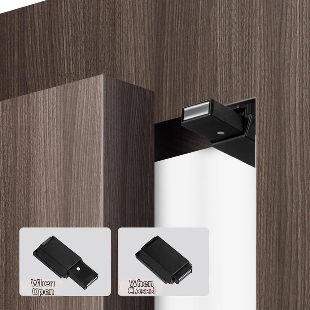 Rebotador invisible para puerta de armario, puerta de armario, cierre magnético fuerte con construcción de aleación de zinc, bisagra silenciosa de cierre automático para armario de cocina (B