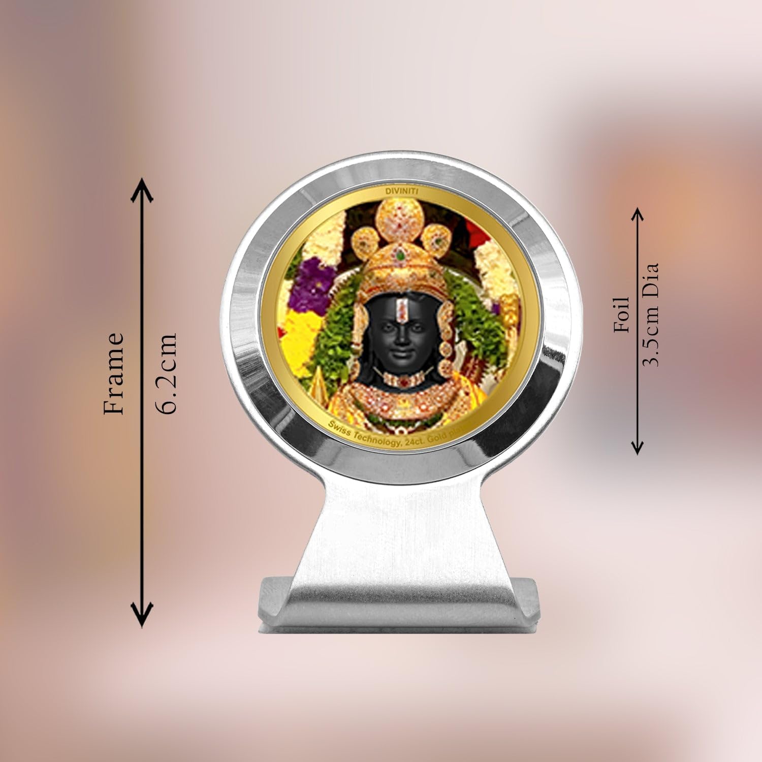 Diviniti 24K 金メッキ ラム ララ フレーム 車のダッシュボード、ホームデコレーション、テーブルトップ用 | Ram L