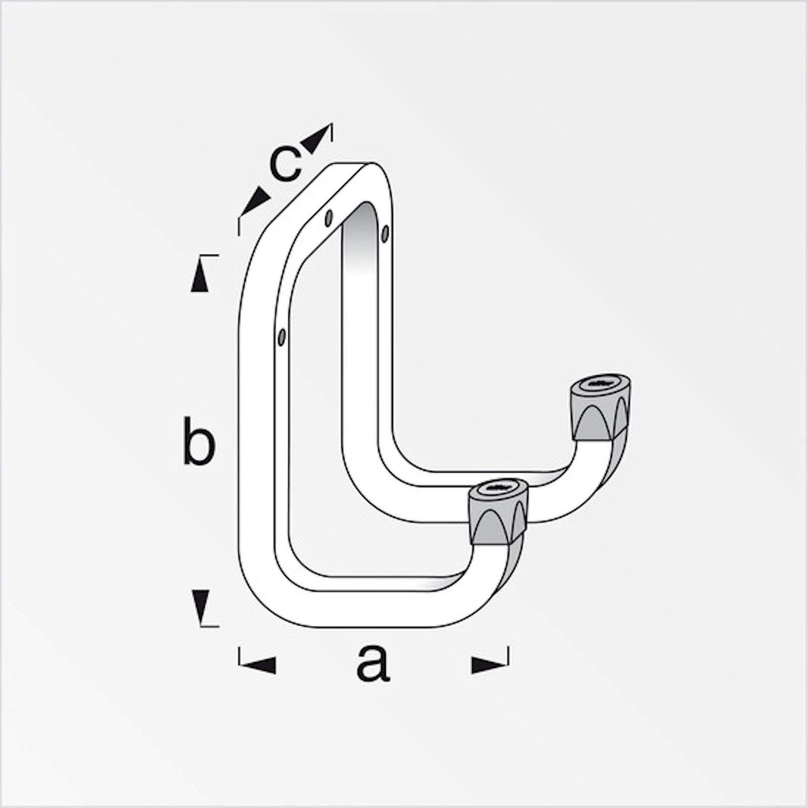 8 x OrgaTech Doppelhaken 120 x 90 mm Gerätehalter Montagehaken Allzweckhaken