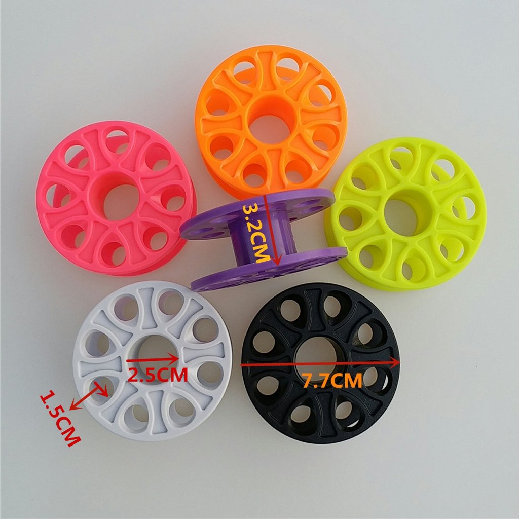 MagiDeal Bobine de Dévidoir Plongée sous-Marine Diving Spool Bobine de Ligne de Plongée en Plastique - Orange, comme Décrit