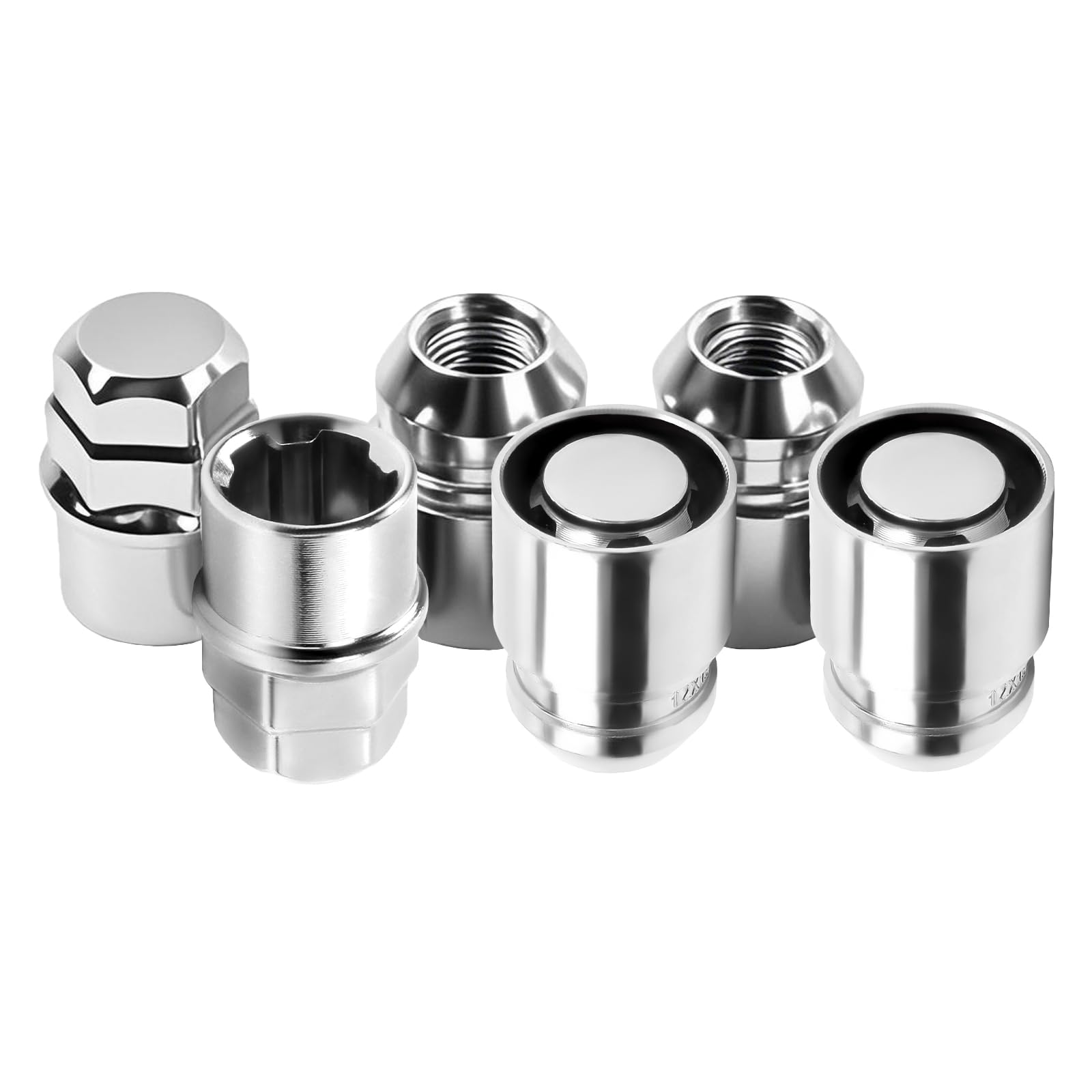 Wheel Locks M12 x1.50 Thread?Locking Lug Nuts with Key, OEM Style Factory,Set of 4?Fit for Escape, Focus, Fusion, Accord Wheel Lock Set
