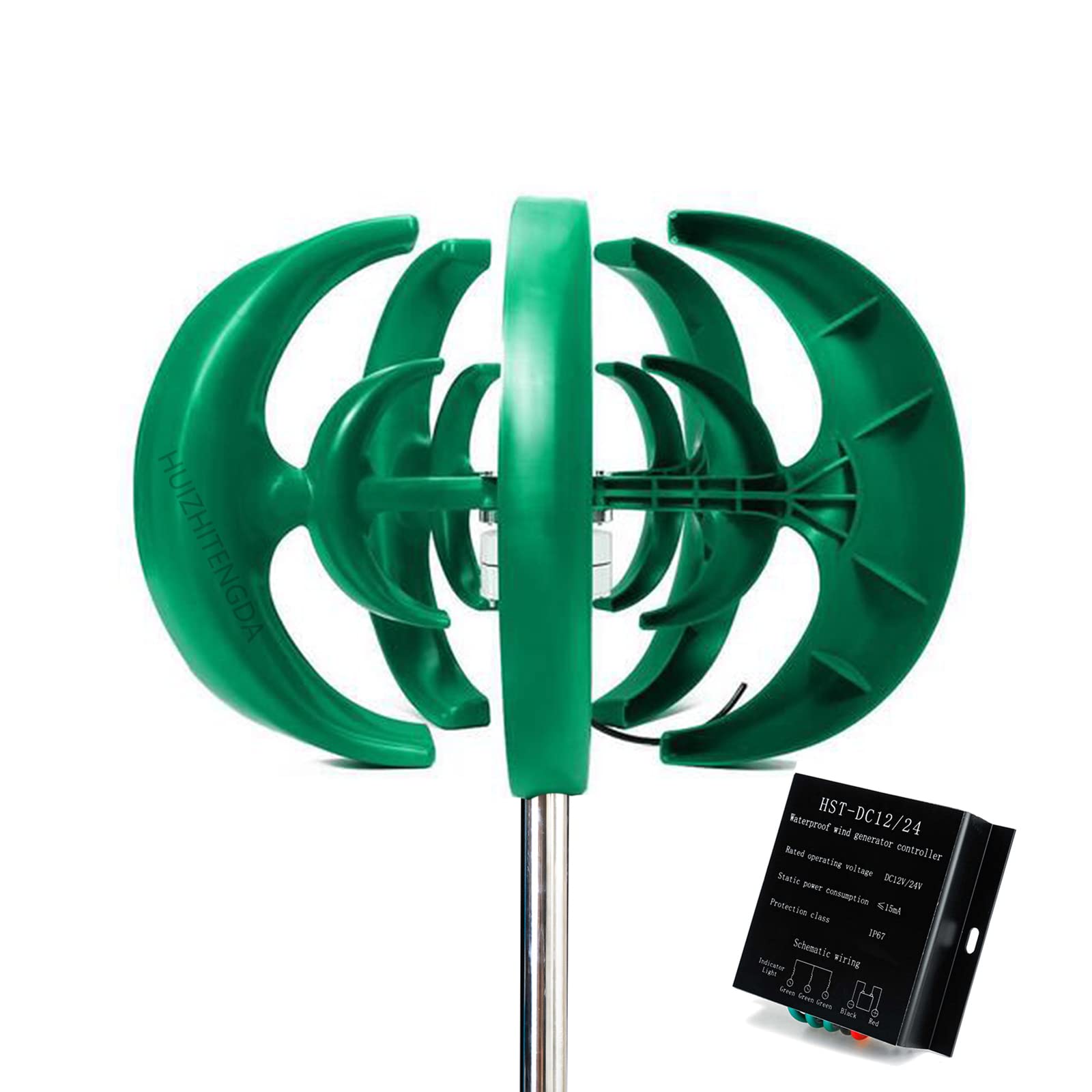 3000W Vertical Axis Wind Turbines Generator Lantern, 12V 24V 48V Motor Kit Windmill Energy Charge Turbines + 20 Years of Service Life And 2 Years of Warranty