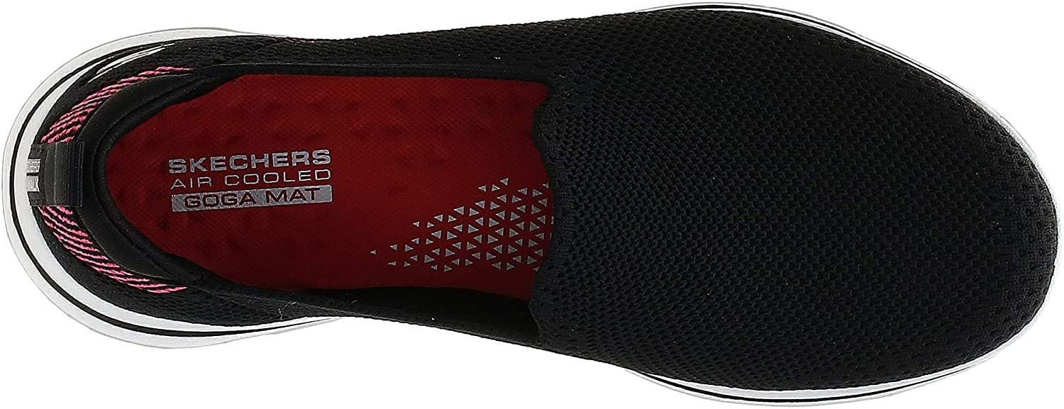 Skechers Women's Go Walk 5 Prized Sneaker 8 Black/Pink