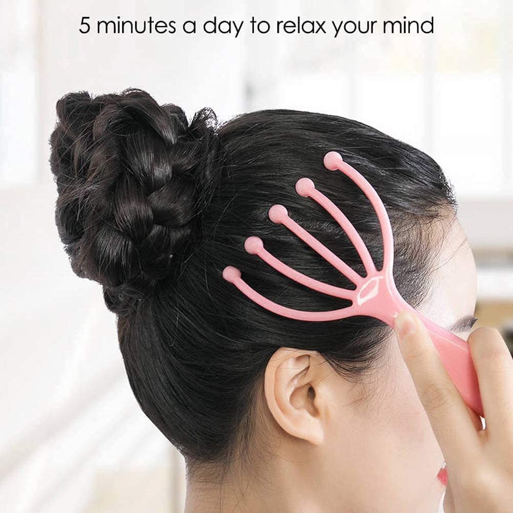 Top Select Head Massager 5 Roller Balls Prongs Scratcher Deep Relaxation,Head Scalp Massagers for Headache Relief, Scalp Stress Relax (1 Pieces/Multi-Color) 2