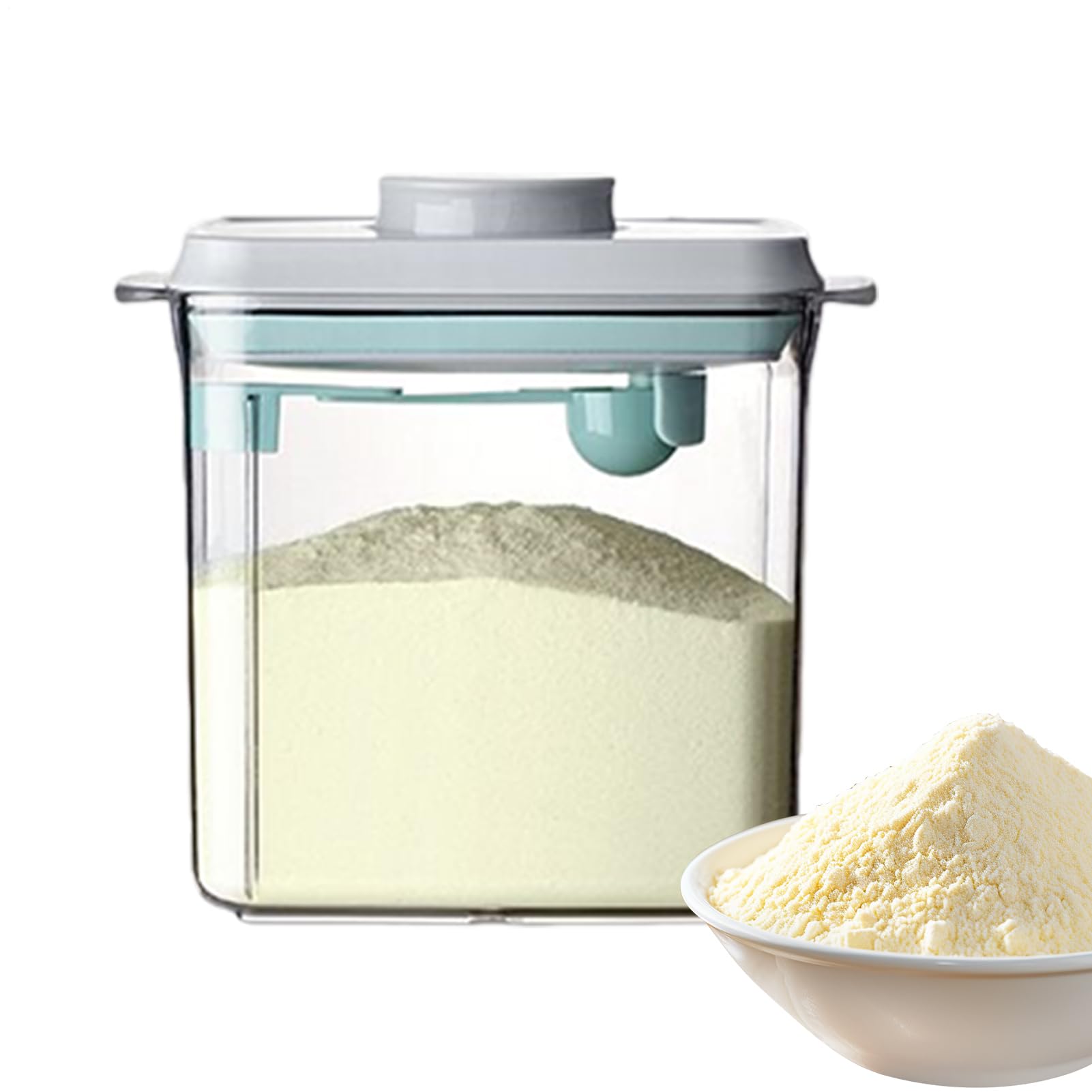 Contenitore Portatile Per Latte In Polvere Contenitore 1700ml A Tenuta | Porta Latte In Polvere Con Misurino Per Casa Cucina Dispensa Asilo