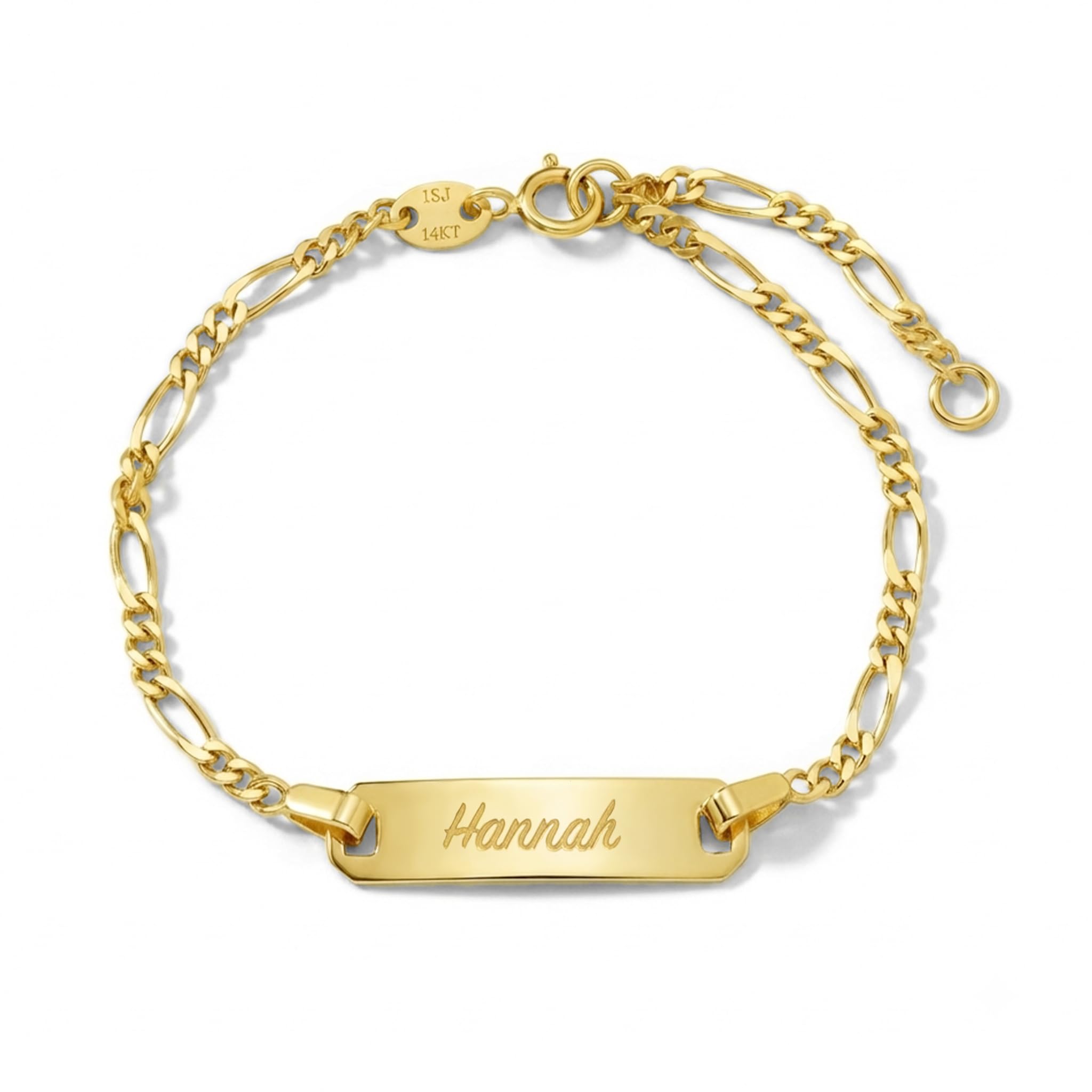 In Season Jewelry 14k Gold Name Tag Bracelet